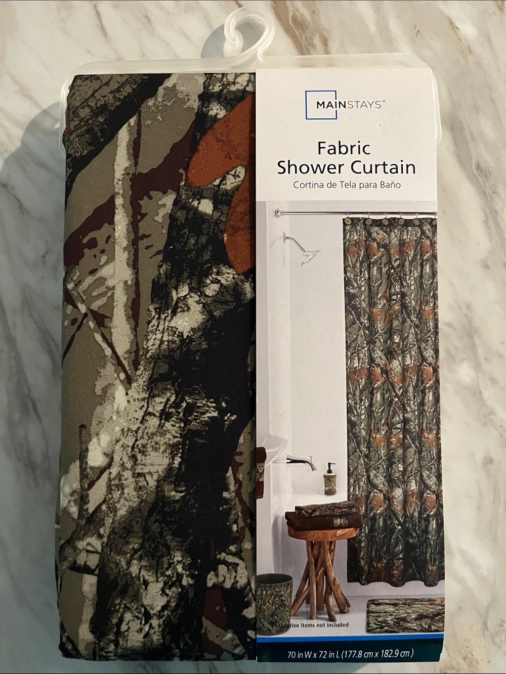 Fabric Camo Shower Curtain Ozark Trail  70 x 72